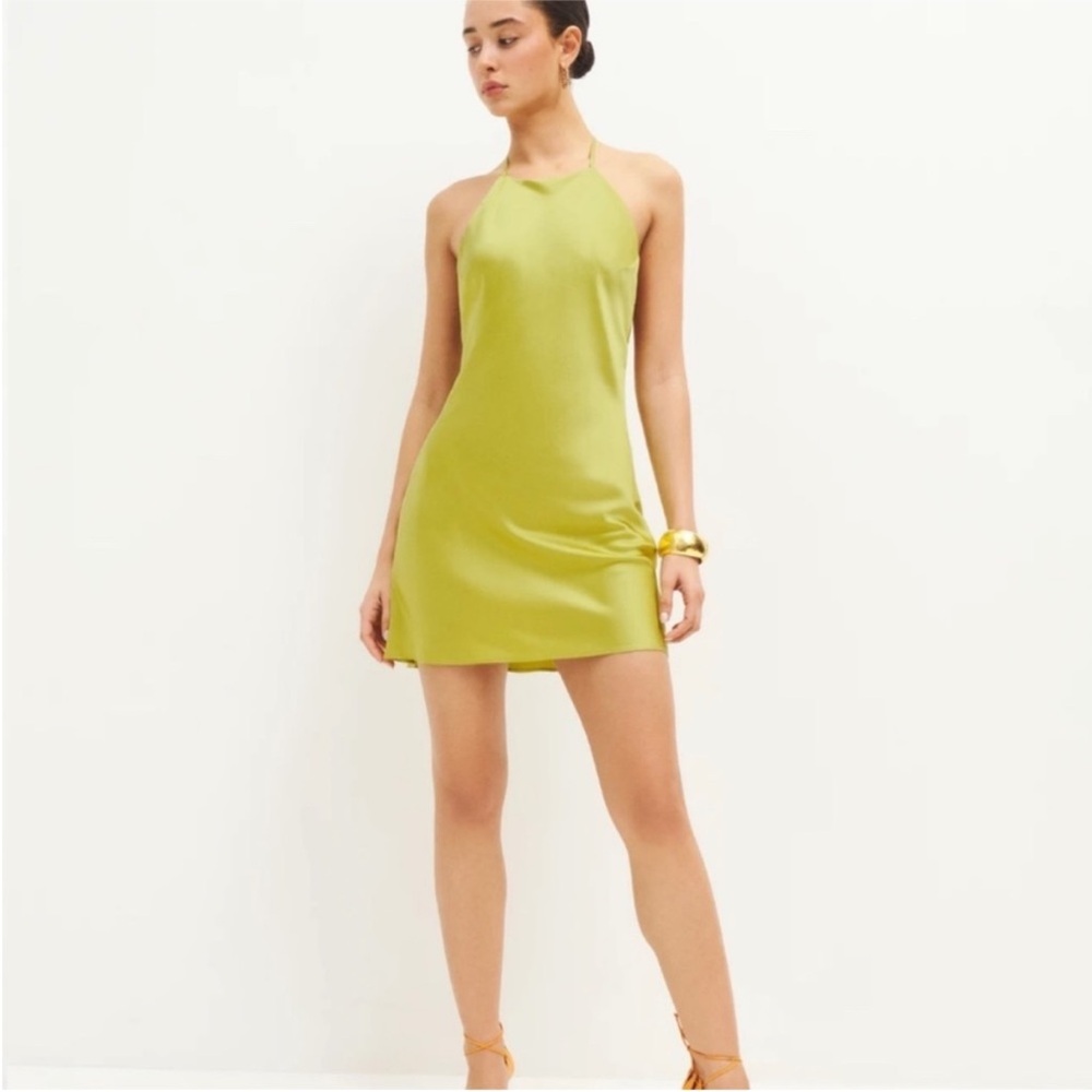 Reformation Lime Green Mini Dress